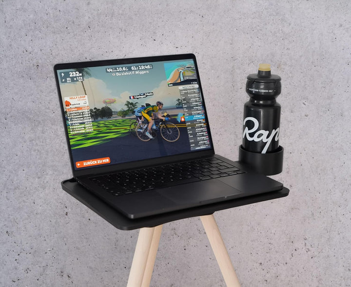 Generisch Bike Trainer Laptop & Tablet Stand inkl. Holzbeine, 3D-Druck Technologie, Perfekt für Zwif