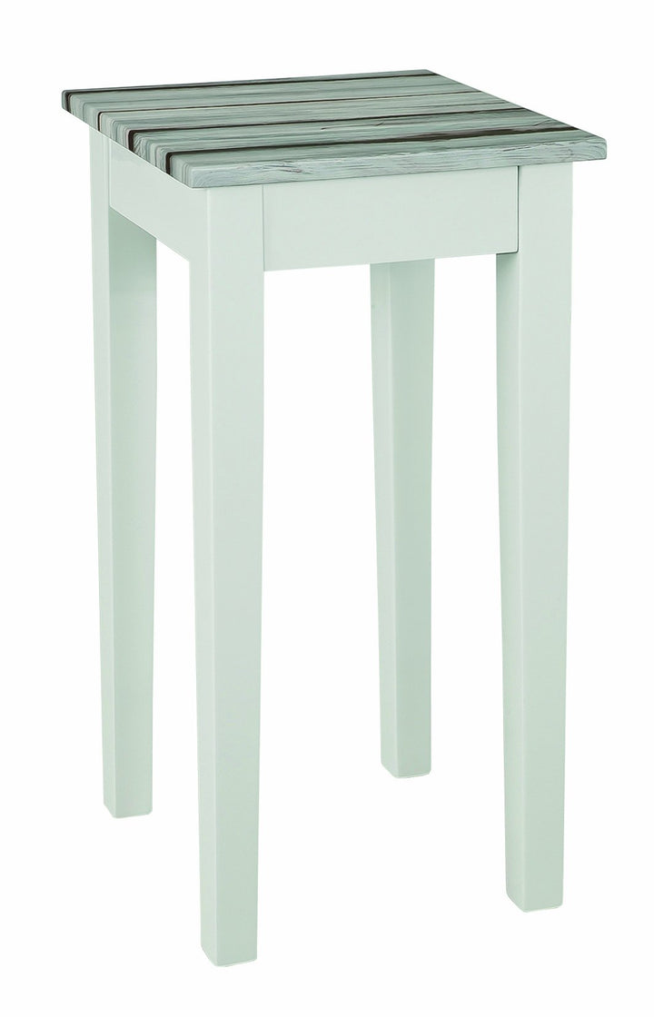 HAKU Möbel Beistelltisch maritimo Kiefer, weiss, MDF - Masse: B 30 cm x H 61 cm x T 30 cm, Style: Co