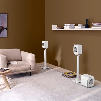 KEF S1 Standfuss für LSX- und LSX II-Aktivlautsprecher (Paar), Mineralweiss LSX S1 Weiss, LSX S1 Wei