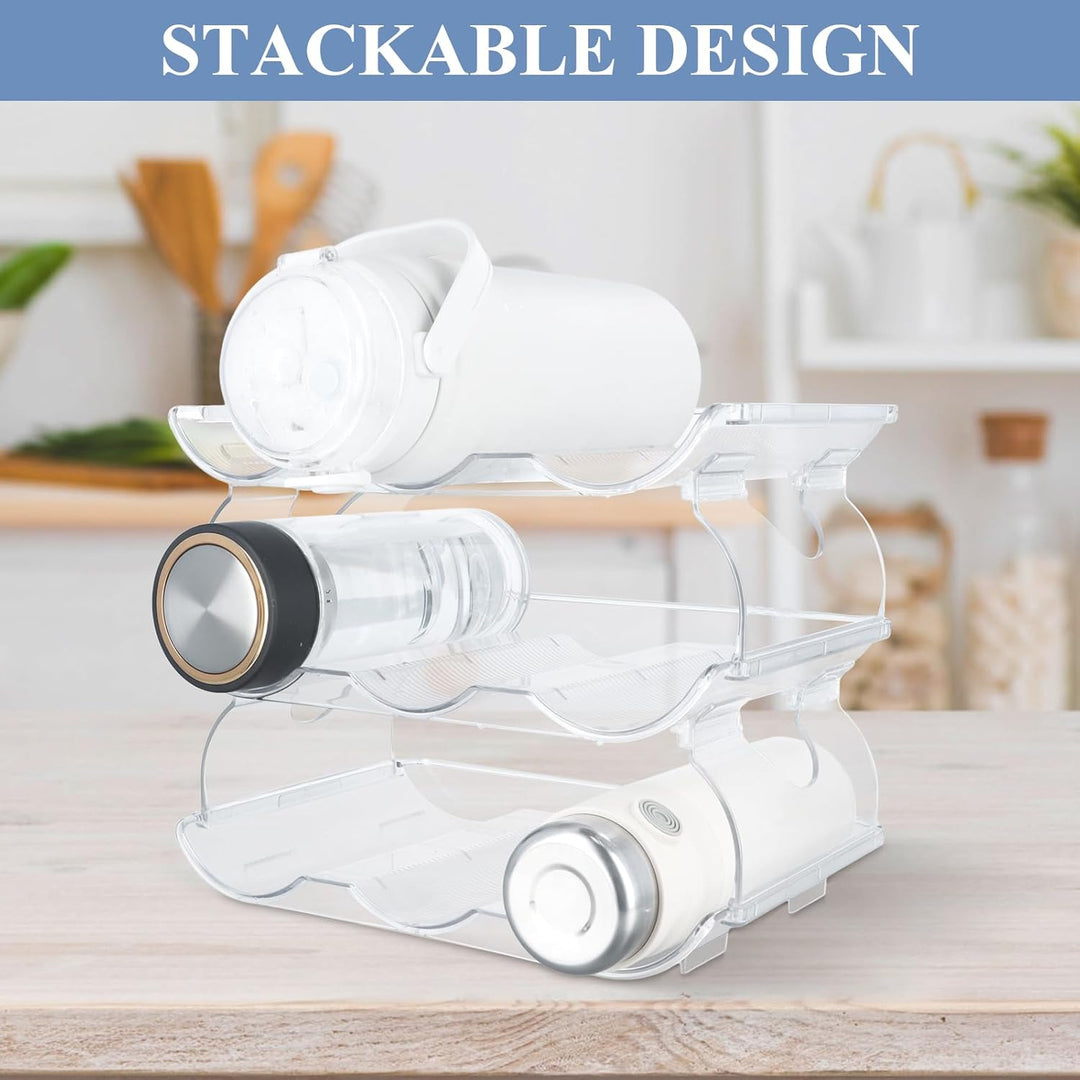 3 Ebenen Flaschenhalter Stapelbar, Flaschenregal bis 9 Flaschen, Weinflaschen Halter, Weinregal Kuns