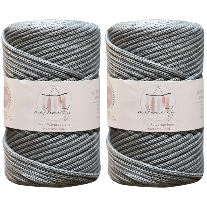 Makromecity 2 Strang Makramee Garn 5mm x 95m Premium Polyester Makramee Schnur Polypropylene Basteln
