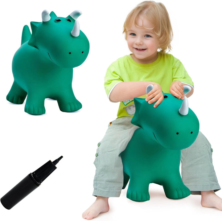 U&C Planet Hüpftier Dinosaurier Hopper Dino Hopper Animal Ride-On für Kinder 1-6, Hochwertiges PVC,