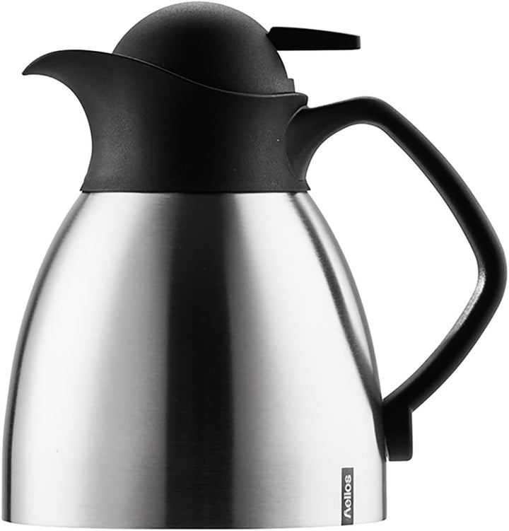 Helios Enduro Push Edelstahl-Isolierkanne, matt, 0,6 Liter, 0,6 Liter