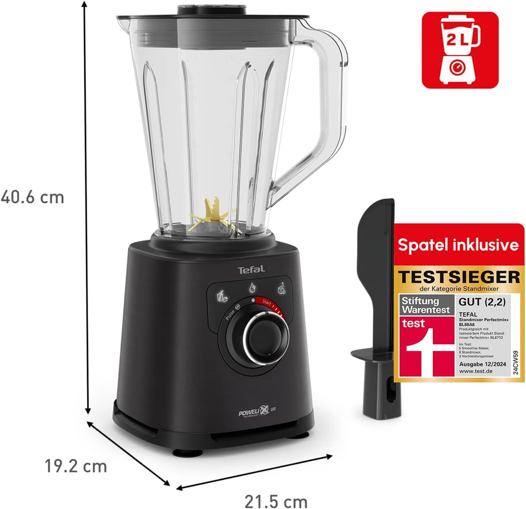 Tefal PerfectMix+ Hochgeschwindigkeits-Standmixer, 3 automatische Programme, Powelix-Klingentechnolo