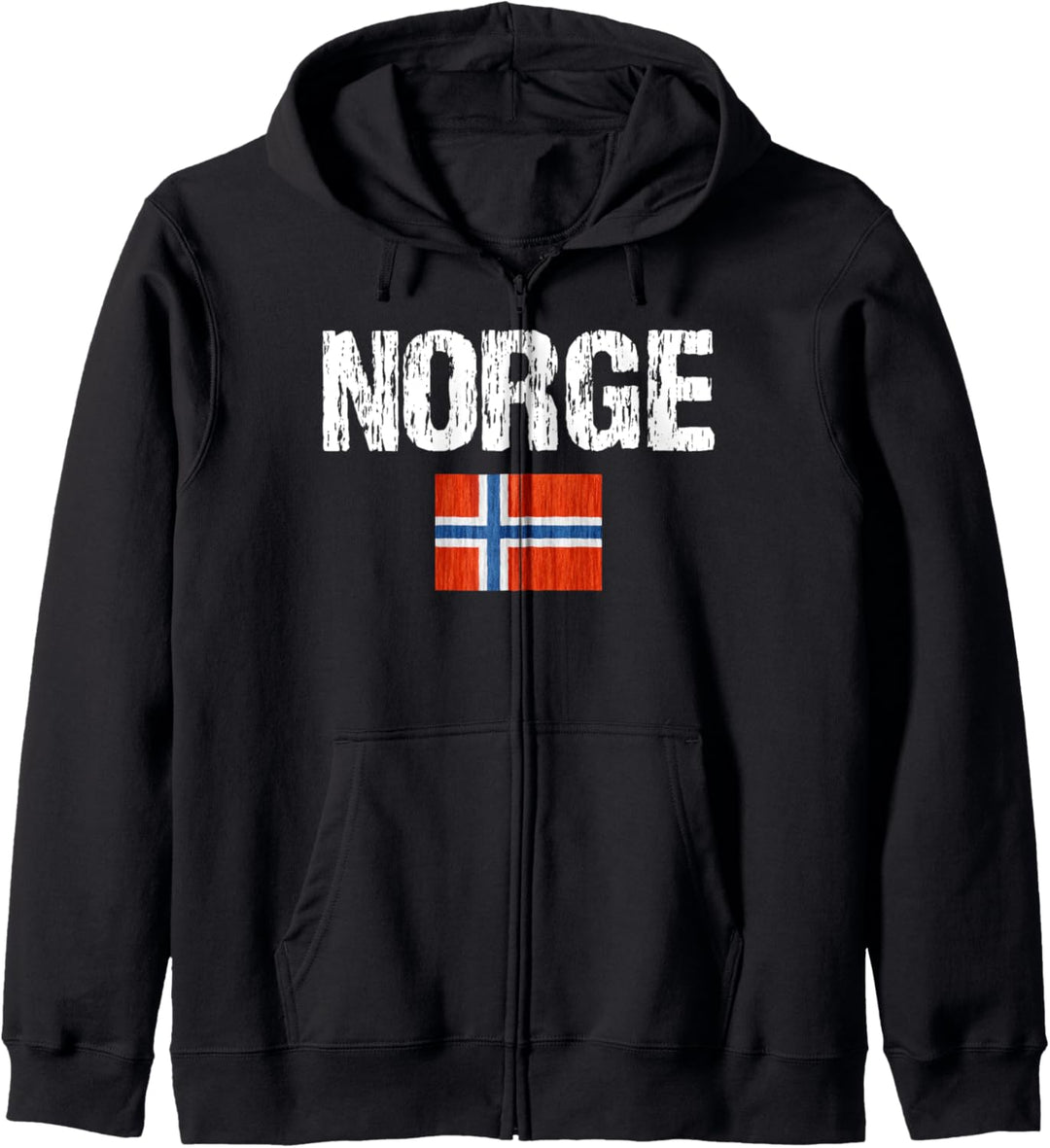 Norway Flag Norge Norske Distressed Gift Geschenk Kapuzenjacke