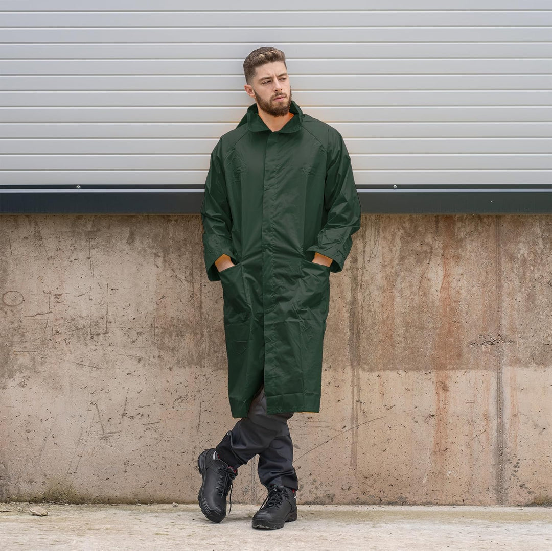 BWOLF POSEIDON Regenmantel Herren Regenmantel Wasserdichte Lange Regenjacke Outdoor Wiederverwendbar