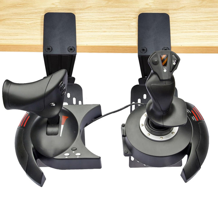 WELLMETE 2 Set Hotas Flight Sim Desk Mount for PC Game Flight Joystick Compatible with Turtle Beach