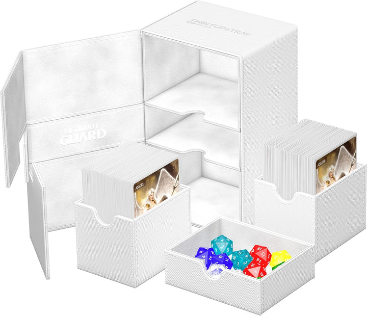 Ultimate Guard Twin Flip`n`Tray 160+ XenoSkin Monocolor Weiss, Weiss