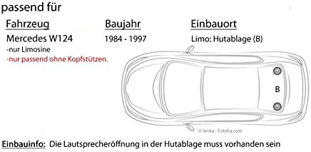 JBL Stage2 524 | 2-Wege | 13cm Koax Lautsprecher - Einbauset passend für Mercedes W124 Limo Heck - j
