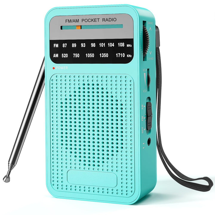 Tendak Radio Batteriebetrieben AM FM UKW, Radio Klein Exzellentem Empfang mit lautem Lautsprecher, K