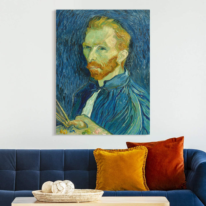 PICANOVA – Vincent Van Gogh Self-Portrait 75x100 cm – Bild auf Leinwand – Leinwandbild – Premium Lei