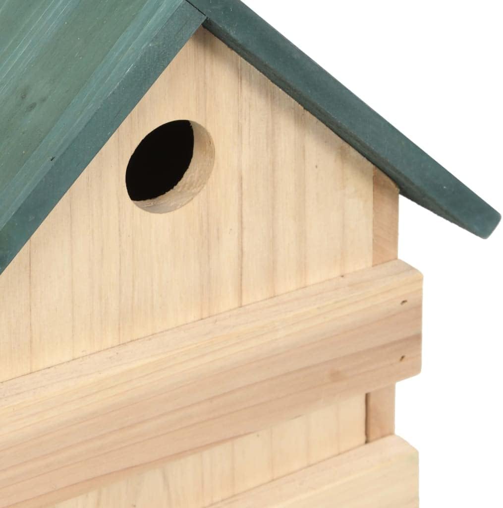 Vogelhäuser 4er Set aus Tannenholz, Nistkasten für Garten und Terrasse, wetterfestes Vogelnest mit g