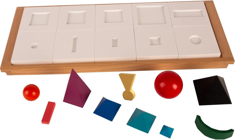 Montessori Wortartensymbole als 3D-Wortartenkörper zum Lernen der wichtigsten Wortarten