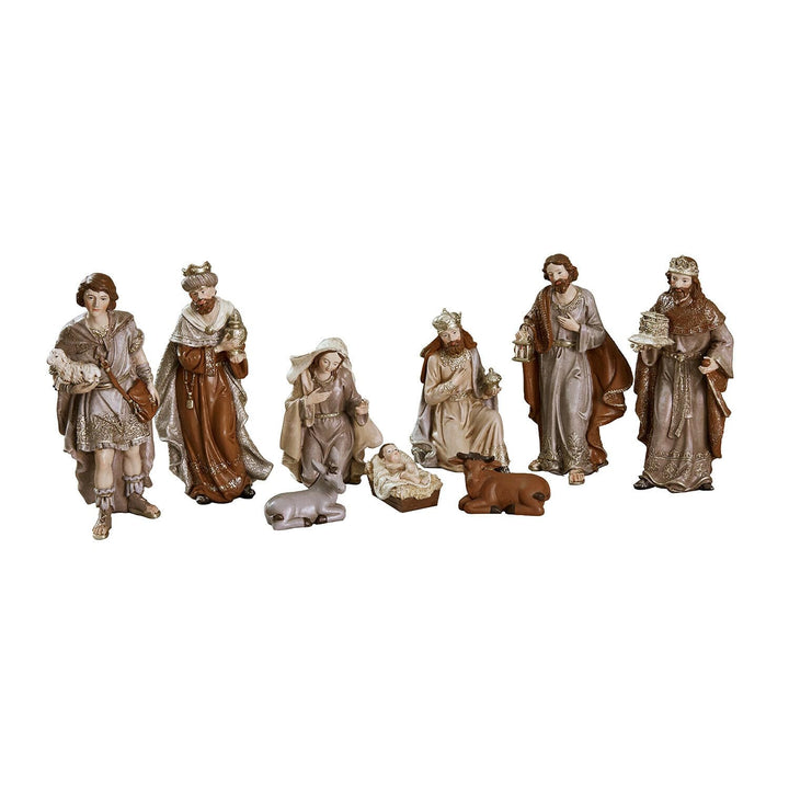 Loberon Krippenfiguren 9er Set Caprinas, bunt