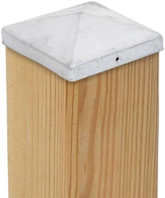 25 x Pfostenkappe 141 x 141 mm Pyramide – Feuerverzinkter Stahl – Pfostenabdeckung für 140x140 mm Ho