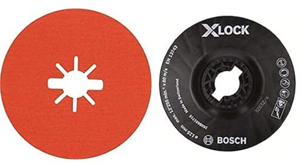 Bosch Professional 25 Stück X-LOCK Prisma Ceramic Fiberschleifscheibe R782 (für Metall, Ø 125 mm, Kö