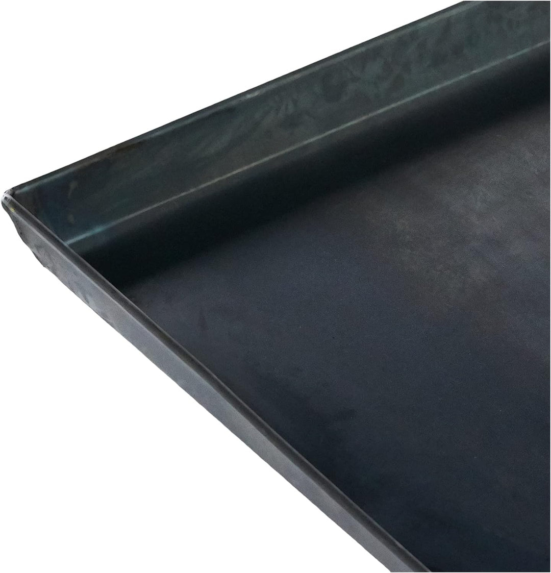 Pentole Agnelli Auflaufform rechteckig aus Blech Blau, Dicke 0.8 cm, Schwarz 65x45x3 cm, 65x45x3 cm