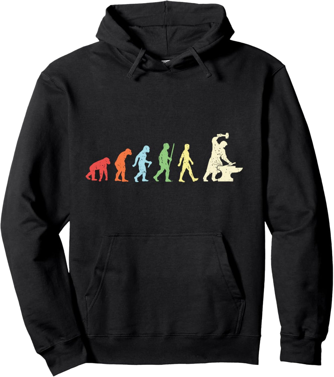 Blacksmith Evolution Vintage Blacksmithing Geschenk Blacksmi Pullover Hoodie