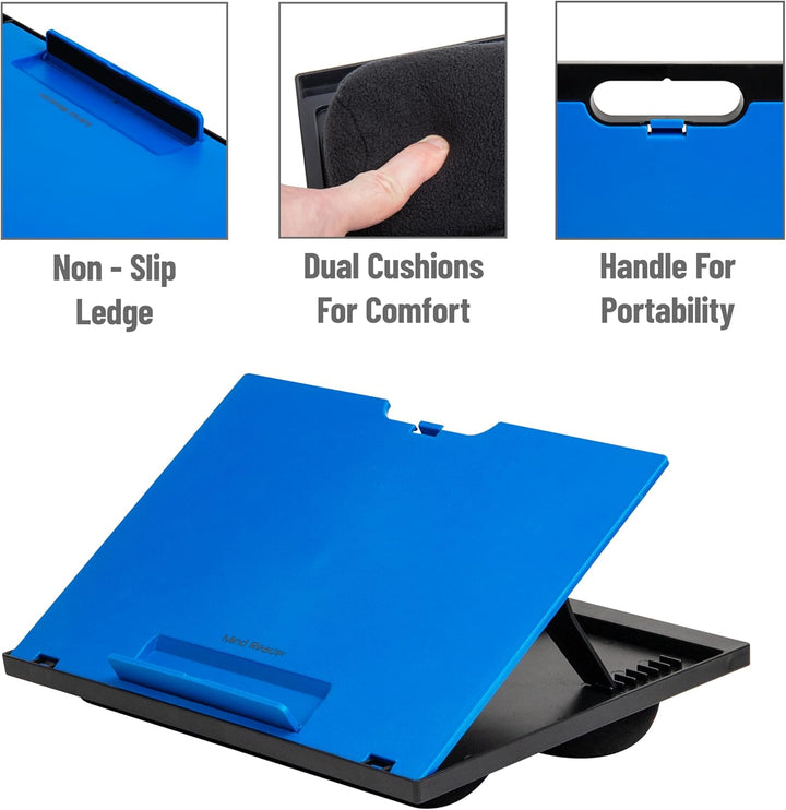Mind Reader Laptop-Ständer, Betttablett, zusammenklappbar, Kissen, tragbar, Wohnheim, Kunststoff, 37