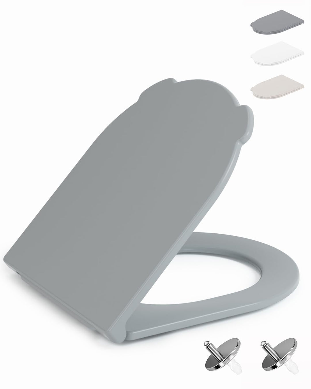HySail Toilettendeckel mit Absenkautomatik, Benutzerfreundlichem Hygienischem Griff, Schnellverschlu