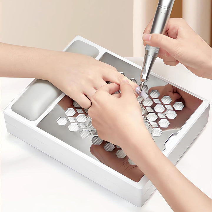 Staubabsaugung für Nägel, FREEUP Professionell Nagelstaubsauger mit filter & Lampe, Leiser Absaugung