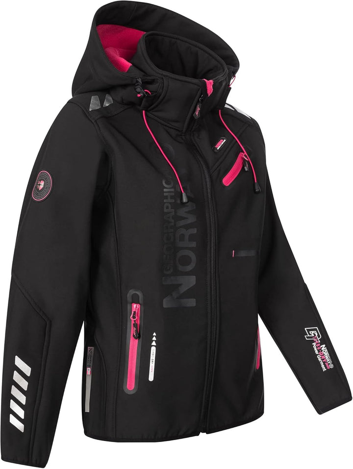 Geographical Norway Damen Softshell Funktions Outdoor Regen Jacke IMS Edition Sport wasserabweisend