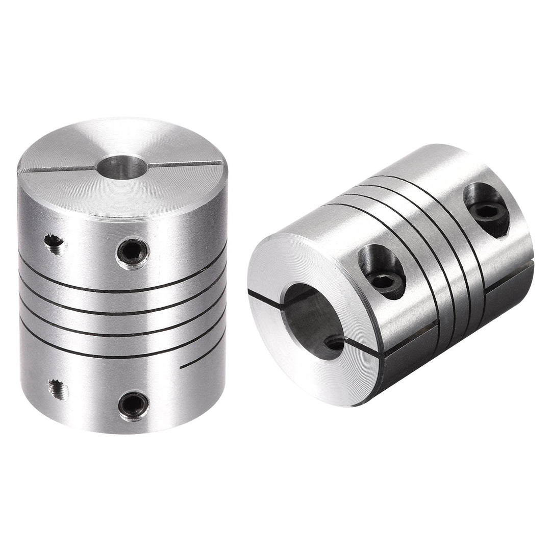 sourcing map 2Stk Motorwelle 6mm auf 10mm Spiralförmiger Strahl Koppler Kupplung 25mm Durchmesser 30