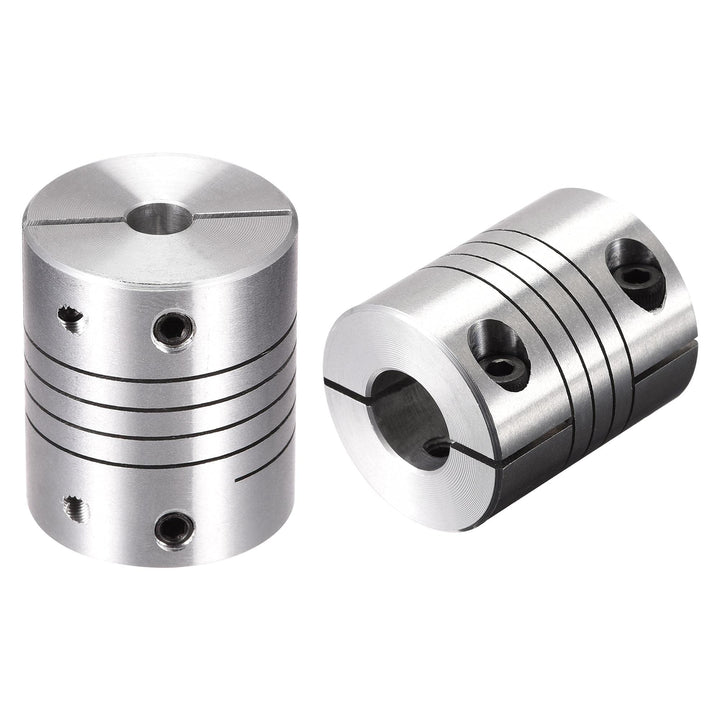 sourcing map 2Stk Motorwelle 6mm auf 10mm Spiralförmiger Strahl Koppler Kupplung 25mm Durchmesser 30