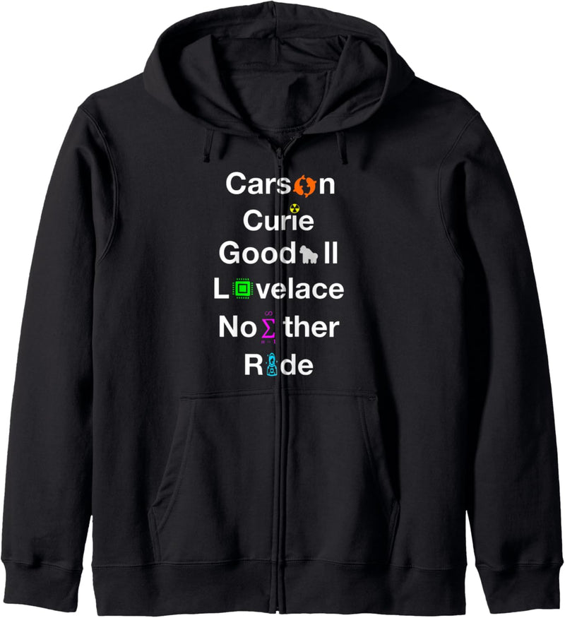 Nerdy Women in Science Feminist Steminist STEM Geek Geschenk Kapuzenjacke