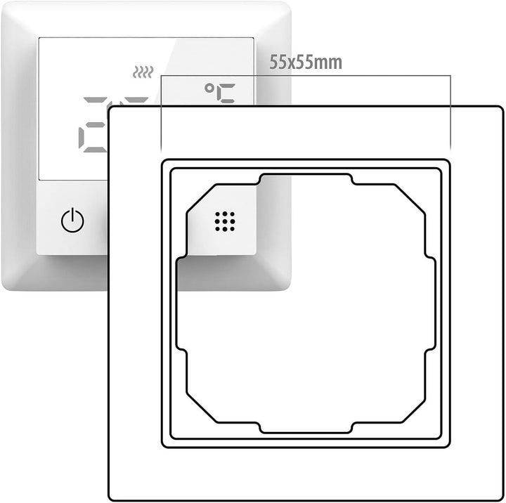 revolt Raumthermostat: WLAN-Fussbodenheizungs-Thermostat mit Sprachsteuerung und App, weiss (WiFi Th
