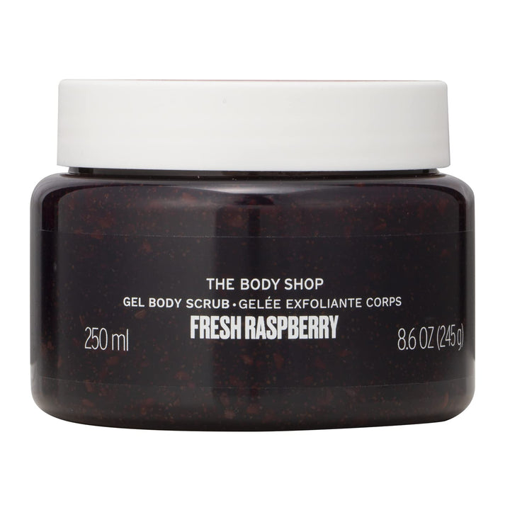 The Body Shop Fresh Raspberry Gel Körperpeeling vegan Fruchtig, breiige Textur glättendes, erweichen