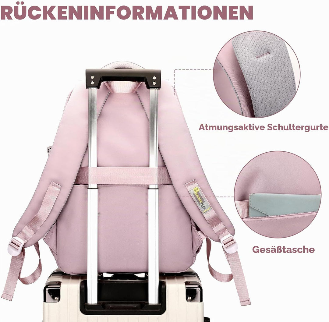 JANSBEN Wasserdichter Schulrucksack für Mädchen &amp; Jungen, Mehrfachfach-Rucksack für Schule &amp; Reisen,