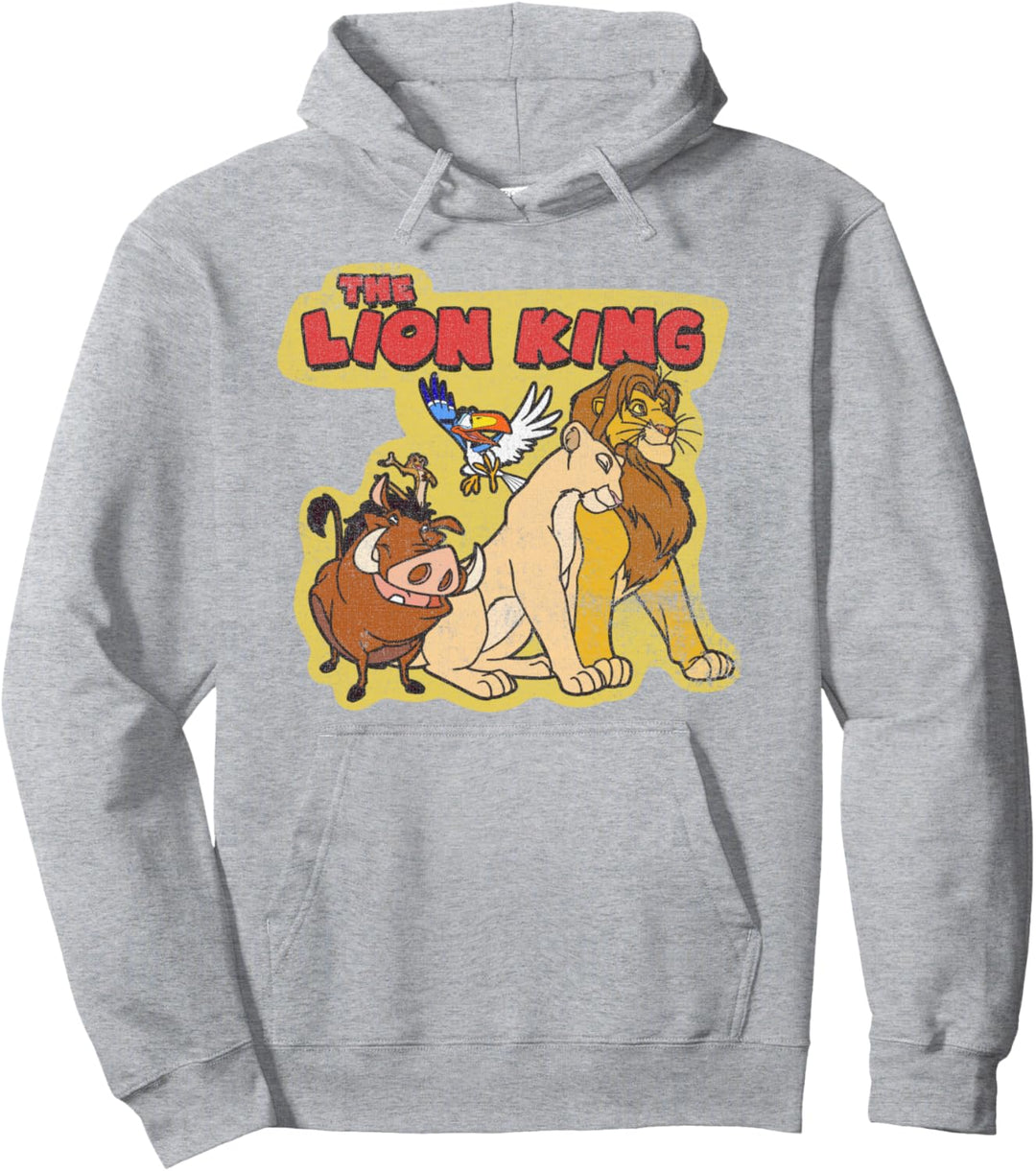 Disney Lion King Retro Happy Friends Portrait Pullover Hoodie