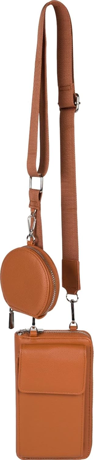 styleBREAKER Damen Taschen Set 2-Teilig Mini Bag mit Handy Fach und RFID Schutz, Umhängetasche, Hand