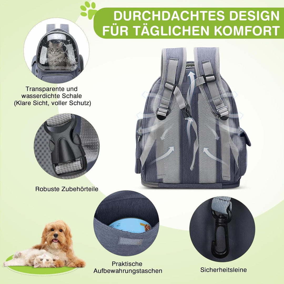 ALLSOPETS Katzenrucksack Träger Innovativer Reisender Bubble Rucksack Tragbar Haustierträger für Kat