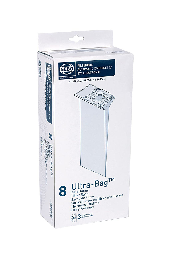 Sebo 5093ER Filterbox für Sebo Automatic X/ XP, Airbelt C, 370, G / 3-lagig mit Hygienedeckel/ 8 Ult