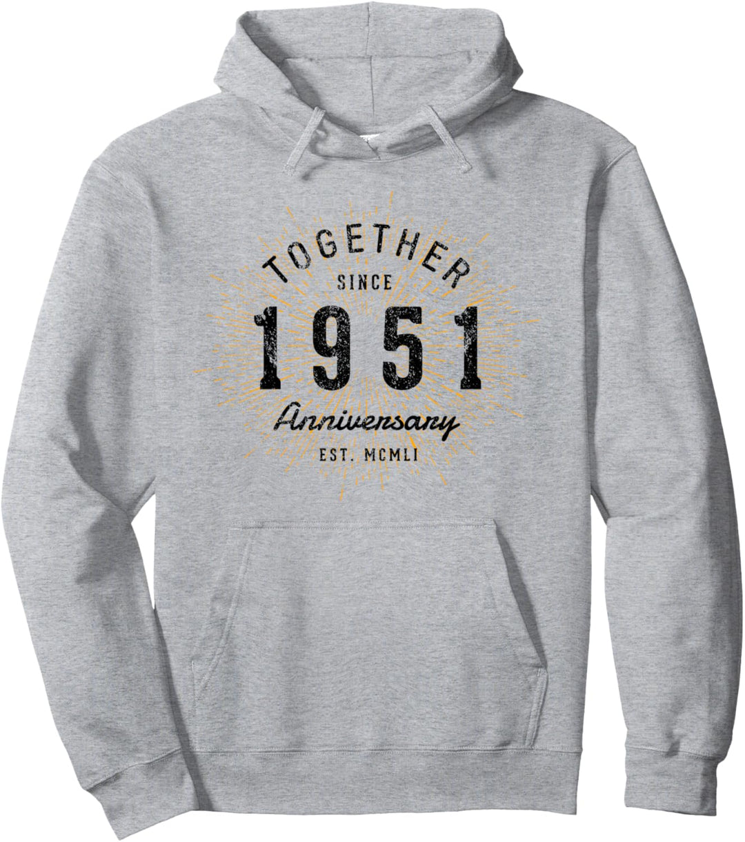 Zusammen seit 1951 Jahrestag Pullover Hoodie