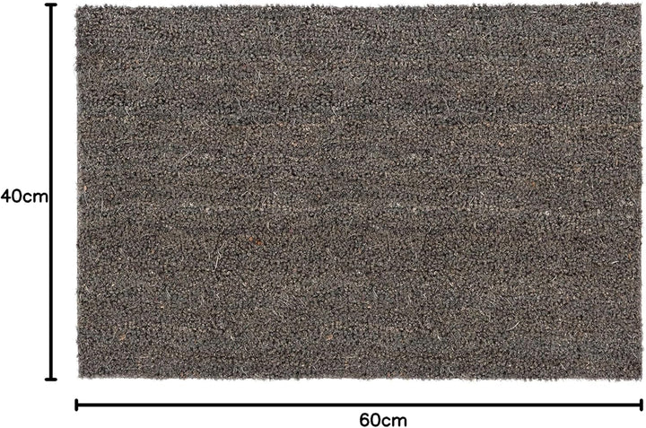 Carpido rutschfeste Kokosmatte - 40 x 60 cm Grau - Nachhaltige Naturfaser für den überdachten Aussen