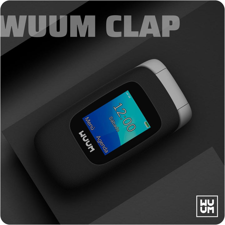 WUUM CLAP – Klapp-Handy mit Zwei Displays | Grosse Tasten und Ziffern | 2 Direktspeicher und SOS-Tas