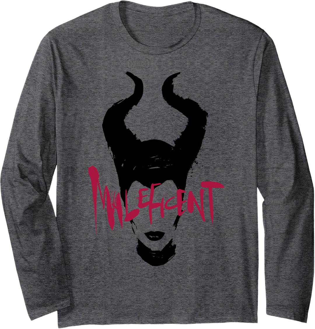 Disney Maleficent Mistress Of Evil Paint Splatter Silhouette Langarmshirt