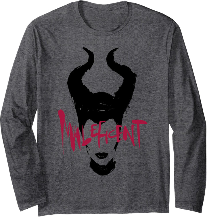 Disney Maleficent Mistress Of Evil Paint Splatter Silhouette Langarmshirt