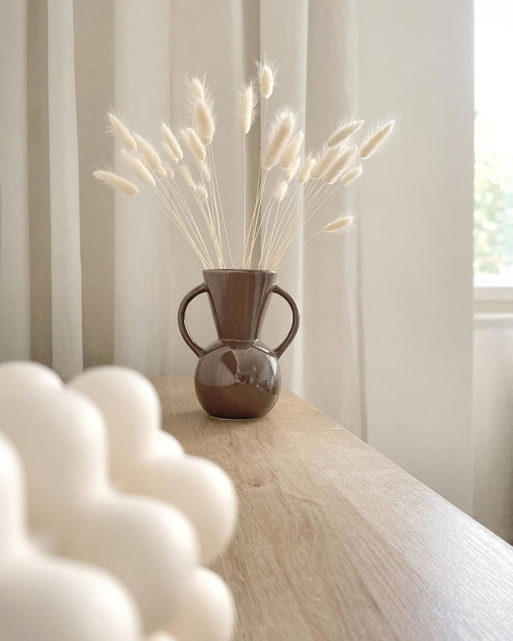Moderne dekorative Vase Braun minimalistisches Wohnaccessoire Orestiada