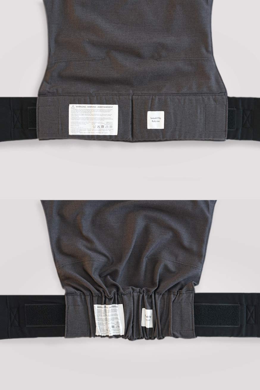 KOKADI Babytrage Flip - ergonomisch, mitwachsend und einfach - sichere Tragehilfe ab Geburt bis 15kg