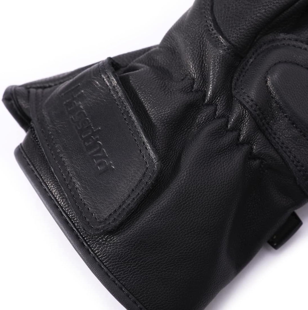 Harssidanzar Herren Winter Motorradhandschuhe,echtes Leder Vollfinger Touchscreen Thermisch gefütter