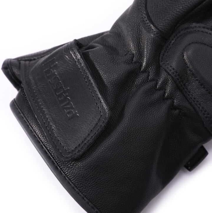 Harssidanzar Herren Winter Motorradhandschuhe,echtes Leder Vollfinger Touchscreen Thermisch gefütter
