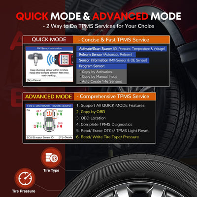 Autel MaxiTPMS TS508, Professional für Aktivieren/Neulernen Aller Sensoren, TPMS Reset, TPMS Program