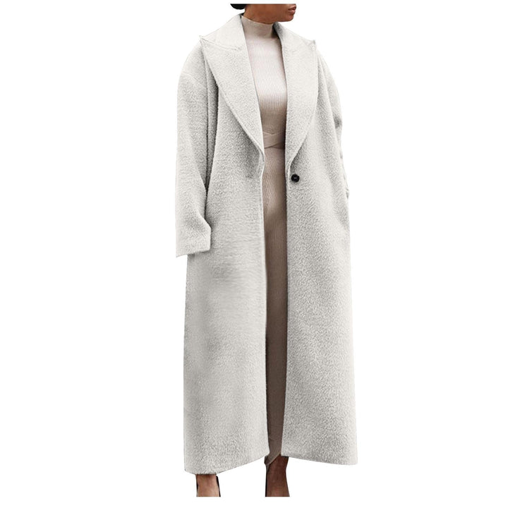 Ansenesna Wollmantel Damen Winter Lang Wintermantel Wolle Elegant Lange Winterjacke Warm Jacke Mante
