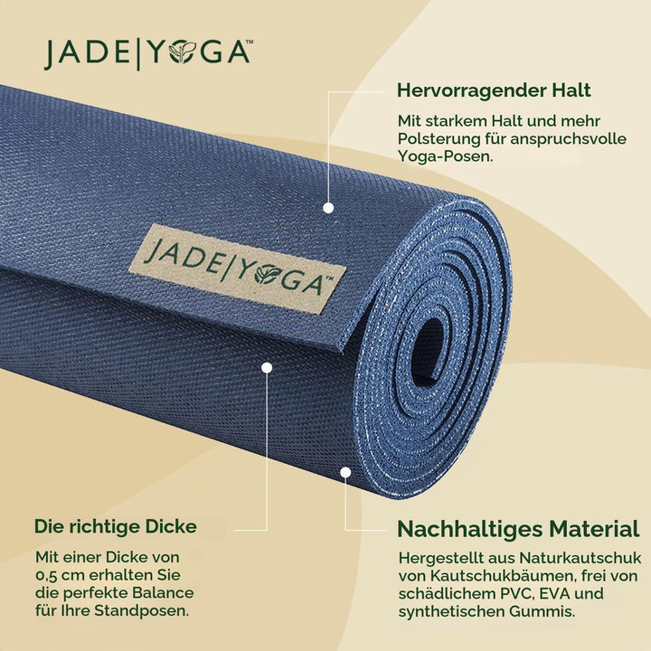 JADE YOGA - Harmony Yoga Mat - Yoga Mat Designed to Provide A Secure Grip to Help Hold Your Pose dun