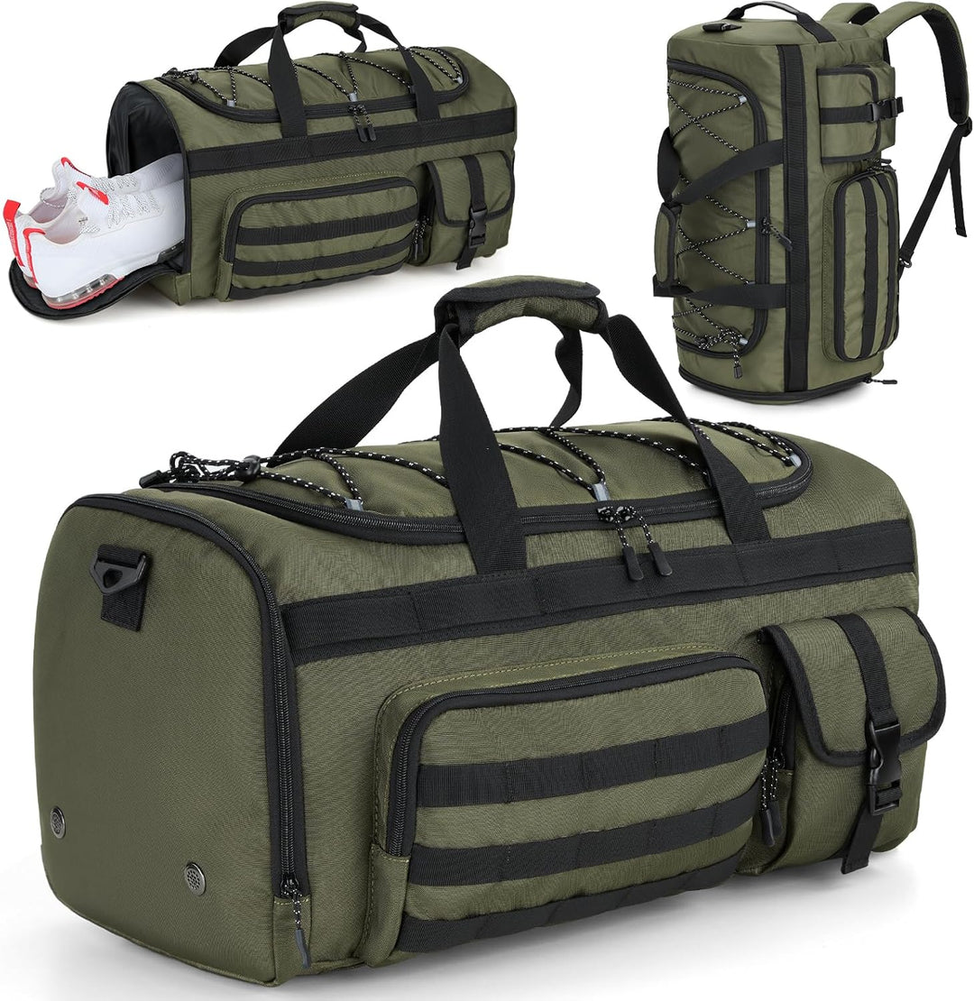 Gonex 45L Sporttasche & Reisetasche Herren, 3-in-1 Tragbar Taktische Trainingstasche mit Schuhfach –