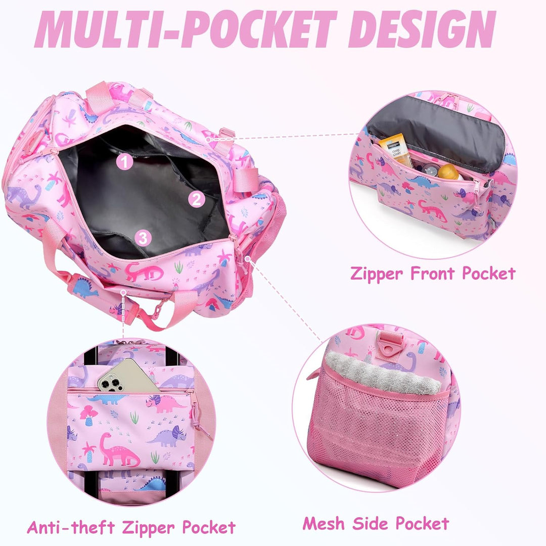 Kinder Reisetasche, Kasgo Duffle Bag für Kinder Jungen Mädchen Wasserabweisend Duffel Sport Carry On